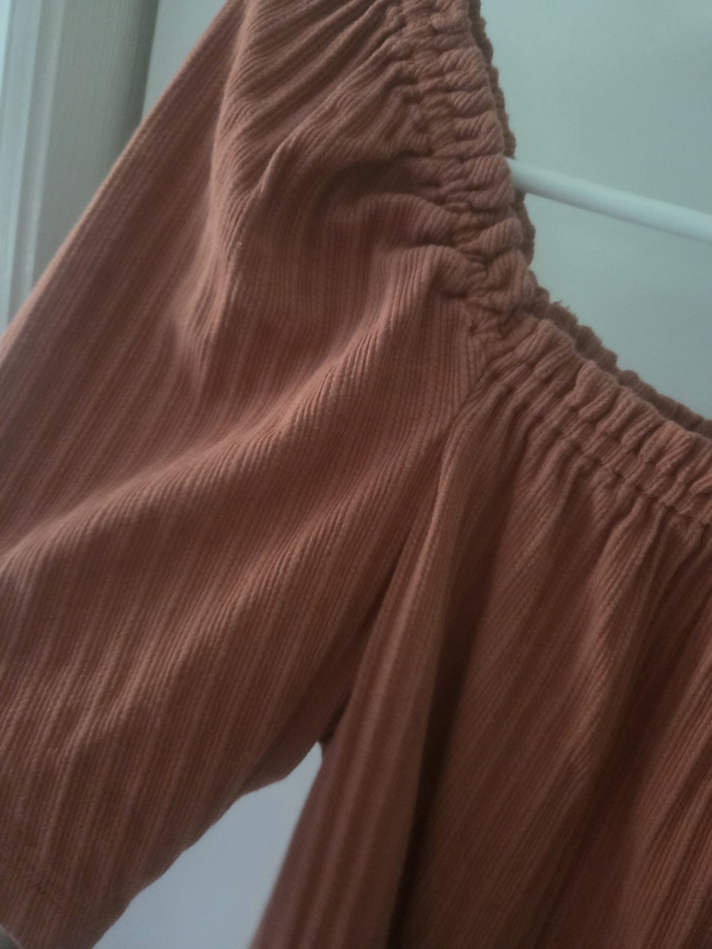 Madewell Off-the-Shoulder Ribbed Tunic - Rust - Picture 4 of 5